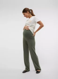 MAMALICIOUS Rina Straight Jersey Pant XL -Fit In Dress Sales tuc144193471 Green R Z001A