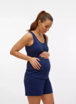 MAMALICIOUS Helena Solid Lia Pyjamas XXL -Fit In Dress Sales tuc144198538 Navy R Z001A