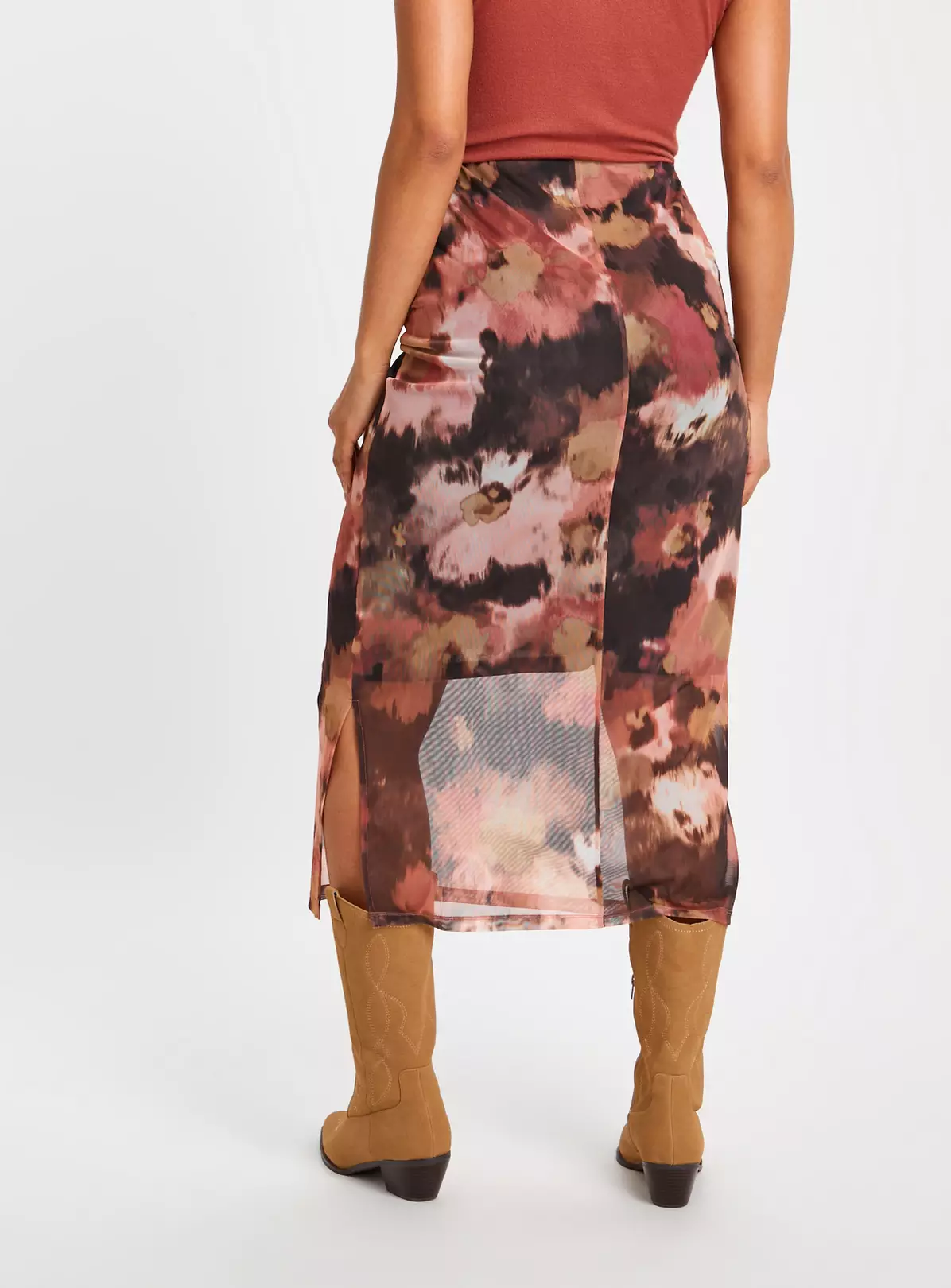 Abstract Stroke Mesh Midaxi Skirt 14 1 Abstract Stroke Mesh Midaxi Skirt 14