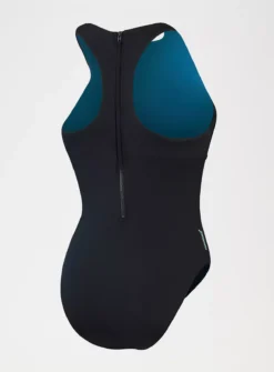 SPEEDO Womens Racer Zip Swimsuit With Integrated Swim Bra 12 7 SPEEDO Womens Racer Zip Swimsuit With Integrated Swim Bra 12 -Fit In Dress Sales tuc144263213 Black R Z002A 1