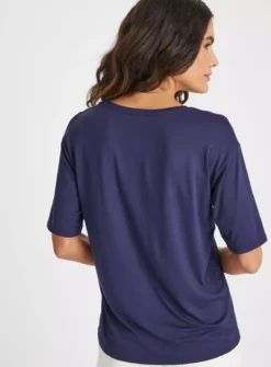 Navy V-Neck Relaxed Fit T-Shirt 14 -Fit In Dress Sales tuc144267441 Navy R Z004A