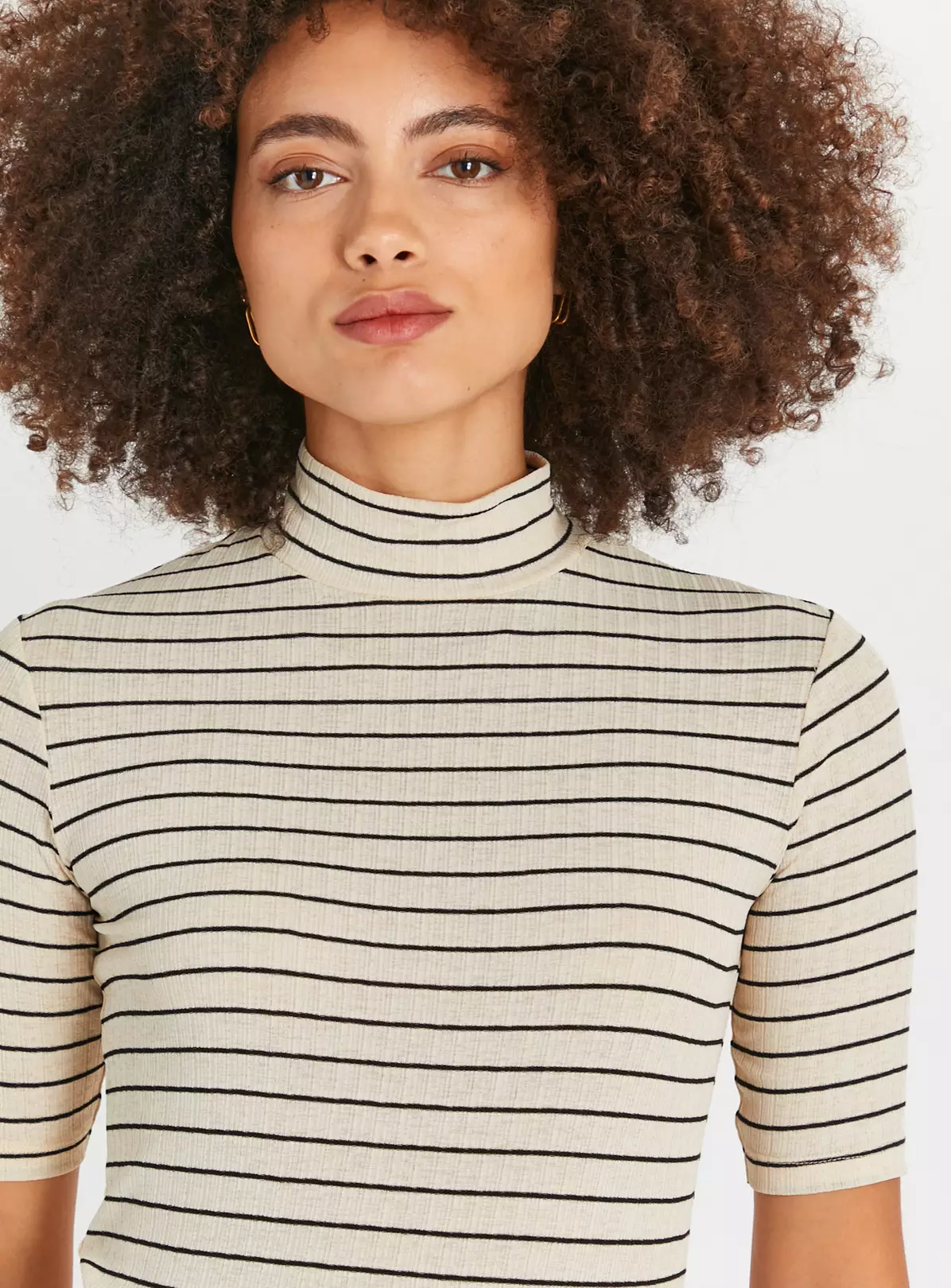 Neutral Stripe High Neck Top26 4 Neutral Stripe High Neck Top26 - Image 4