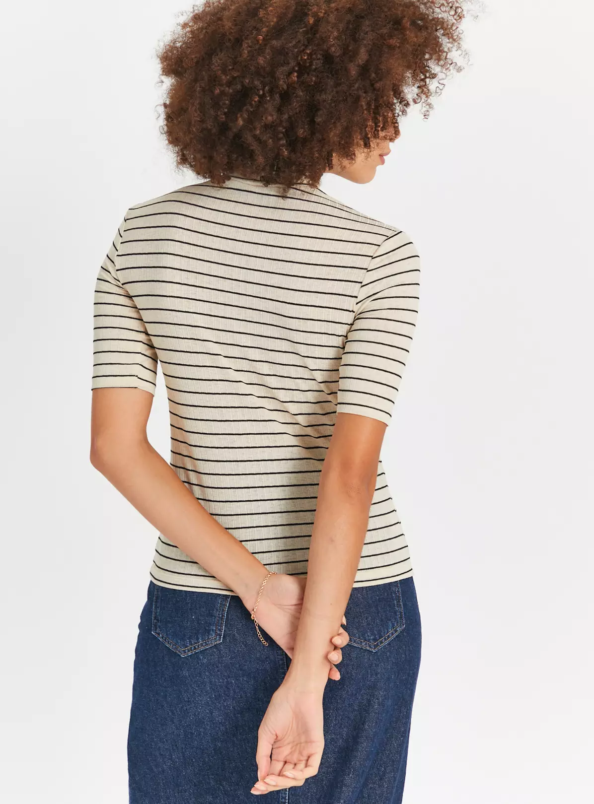 Neutral Stripe High Neck Top26 1 Neutral Stripe High Neck Top26