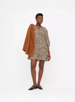 Animal Spot Print Tiered Dress 10