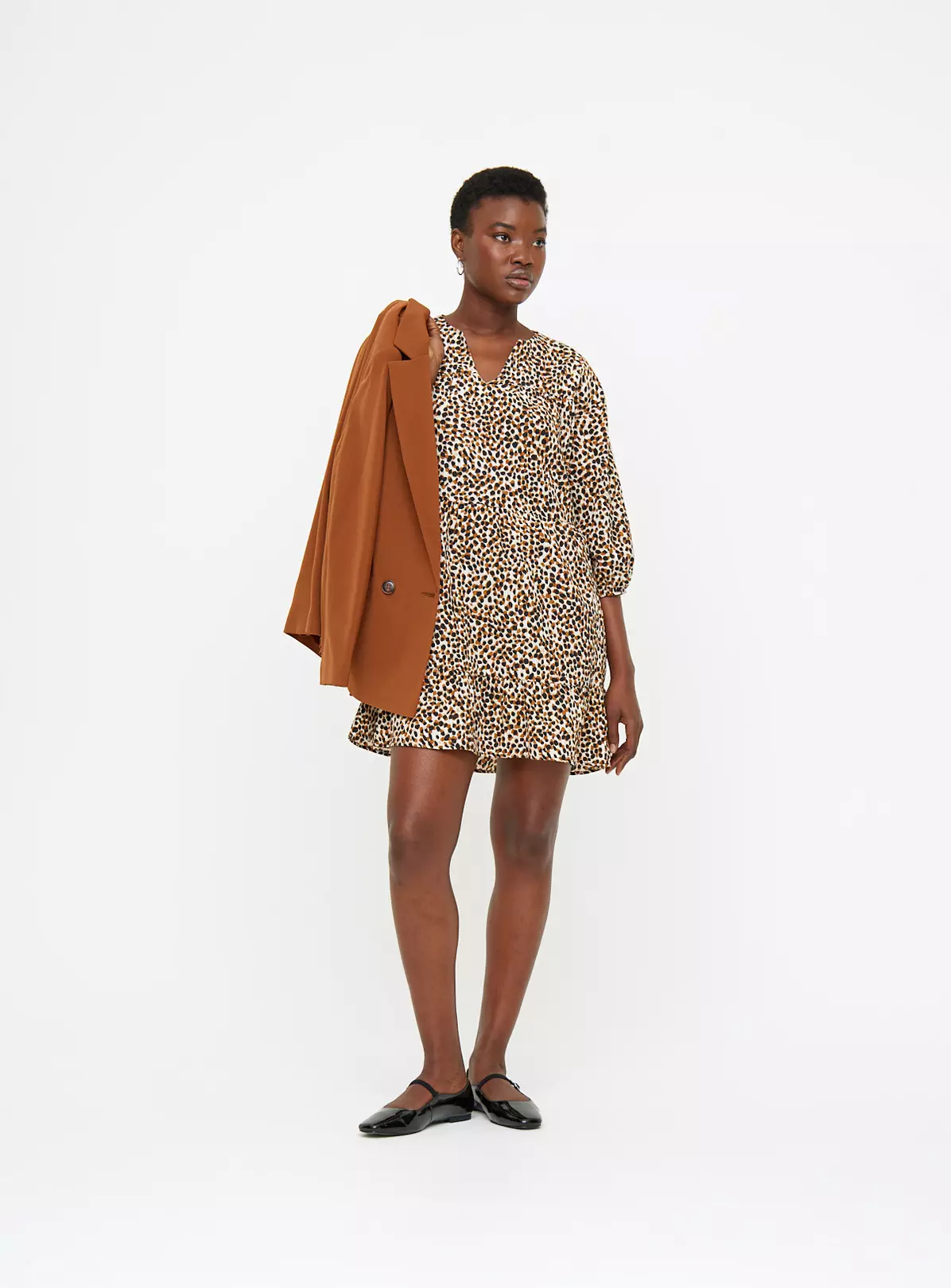 Animal Spot Print Tiered Dress 10 1 Animal Spot Print Tiered Dress 10