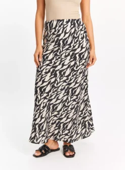 Abstract Animal Slip Maxi Skirt 20