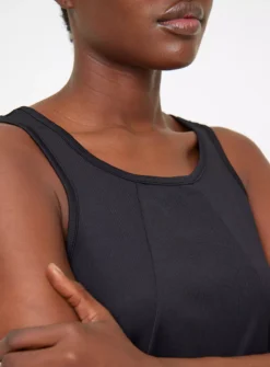 Active Black Dropped Hem Vest TopXL