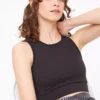 Active Black High Neck Cropped Top XL