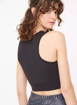 Active Black High Neck Cropped Top XL -Fit In Dress Sales tuc144301566 Black R Z004A