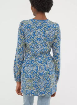 FATFACE Gina Aztec Texture Tunic 20 -Fit In Dress Sales tuc144310180 Bright20Blue R Z002A