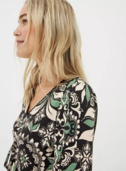 FATFACE Gina Mosaic Leaf Tunic 16 -Fit In Dress Sales tuc144310323 Black R Z004A