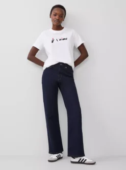 FRENCH CONNECTION Je T'Aime Graphic T Shirt L