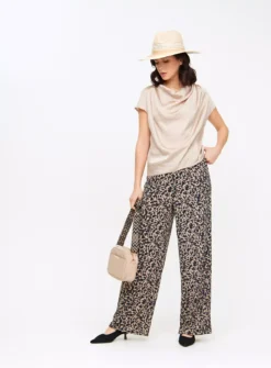 Cream Satin Cowl Neck Top 26