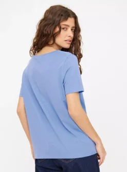 Blue C'est La Vie Slogan T-Shirt 10 -Fit In Dress Sales tuc144349851 Blue R Z004A