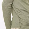 Khaki Ruched Side Long Sleeve Top 12