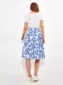 JOE BROWNS Floaty Floral Skater Skirt 16 7 JOE BROWNS Floaty Floral Skater Skirt 16 -Fit In Dress Sales tuc144398038 Blue R Z004A