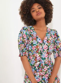 JOE BROWNS Neon Pop Floral Midi Dress 12 -Fit In Dress Sales tuc144399276 Multi20Coloured R Z006A