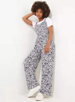 JOE BROWNS Monochrome Floral Jersey Jumpsuit 16 9 JOE BROWNS Monochrome Floral Jersey Jumpsuit 16 -Fit In Dress Sales tuc144399583 Multi20Coloured R Z003A