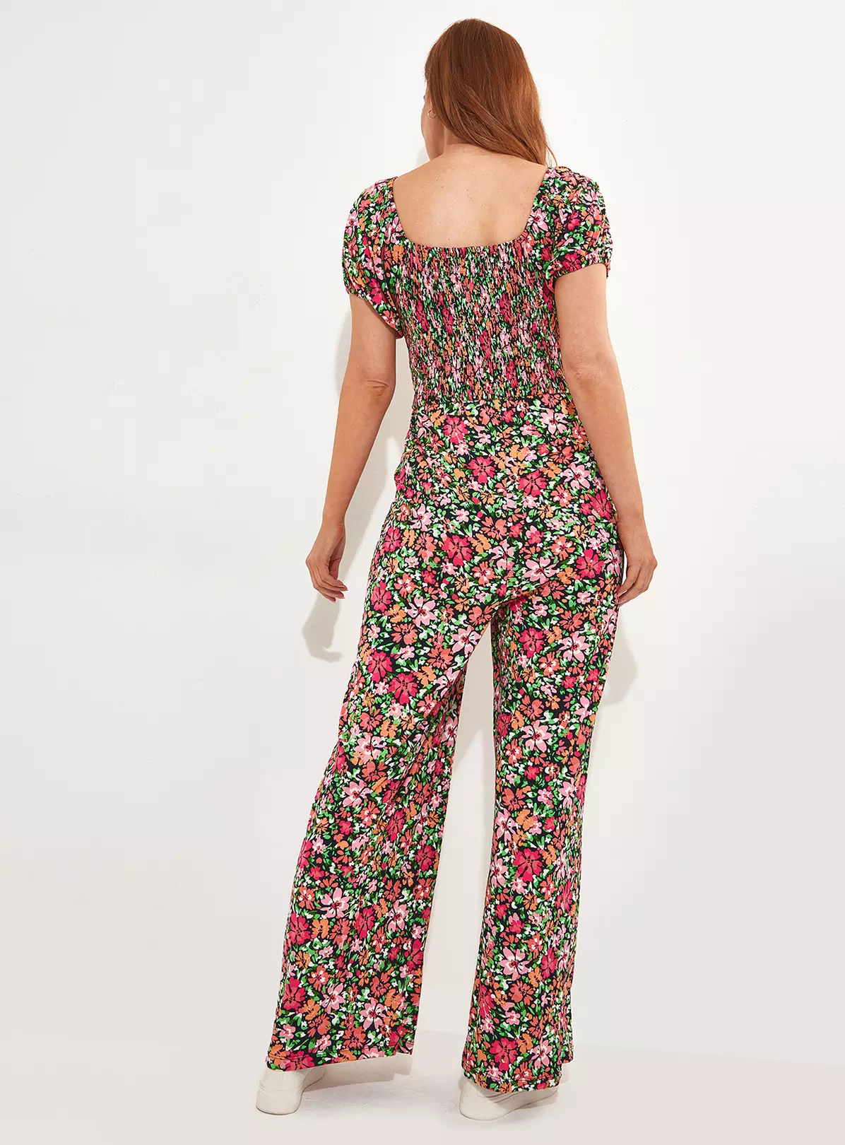 JOE BROWNS Floral Shirred Wide Leg Jumpsuit 18 2 JOE BROWNS Floral Shirred Wide Leg Jumpsuit 18 - Image 2