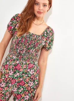 JOE BROWNS Floral Shirred Wide Leg Jumpsuit 8