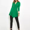 JOE BROWNS Button Detail V Neck Long Sleeve Tunic Top 16