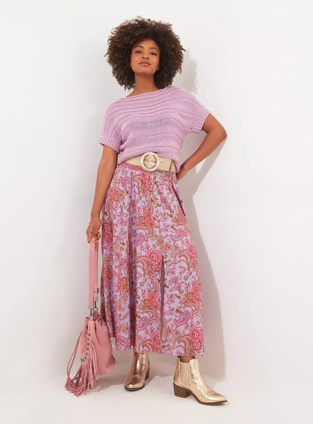 JOE BROWNS Paisley Print Shirred Maxi Skirt 16 1 JOE BROWNS Paisley Print Shirred Maxi Skirt 16