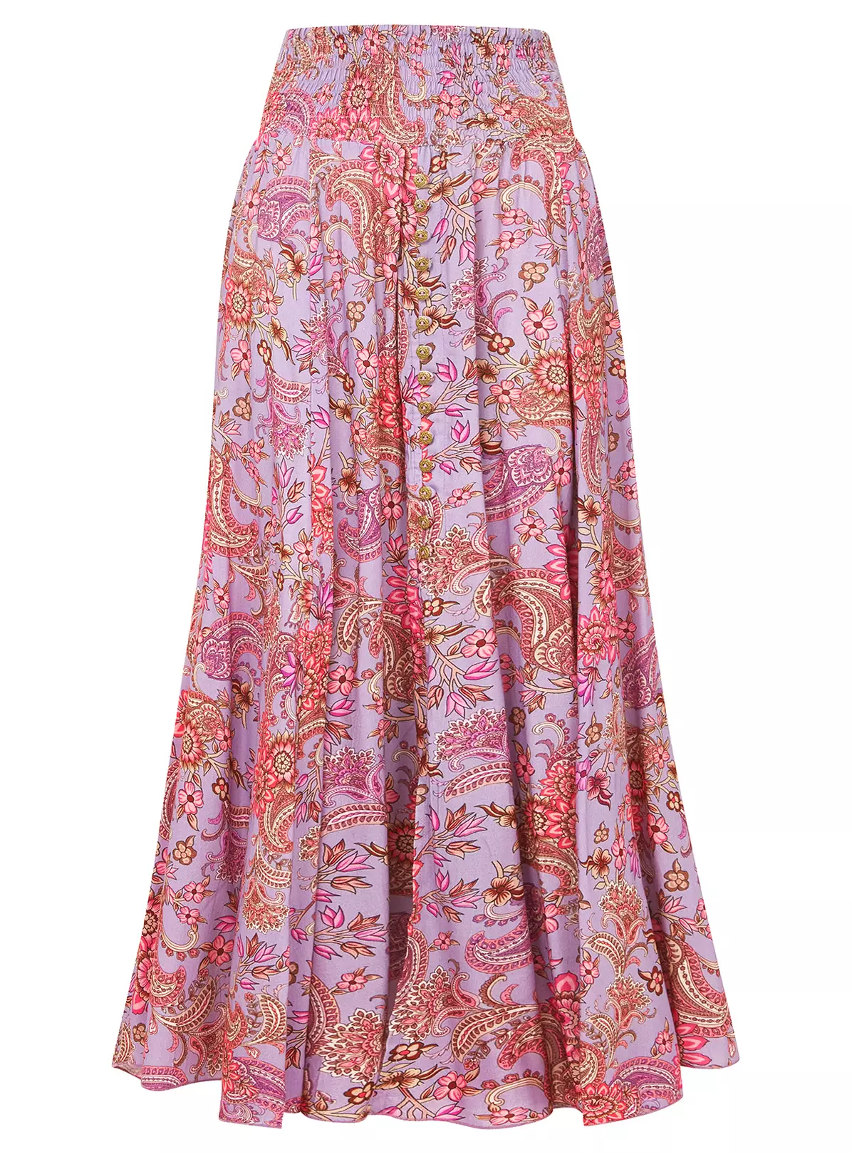 JOE BROWNS Paisley Print Shirred Maxi Skirt 16 2 JOE BROWNS Paisley Print Shirred Maxi Skirt 16 - Image 2