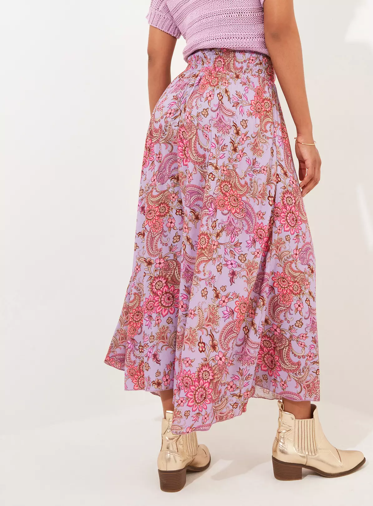 JOE BROWNS Paisley Print Shirred Maxi Skirt 16 4 JOE BROWNS Paisley Print Shirred Maxi Skirt 16 - Image 4