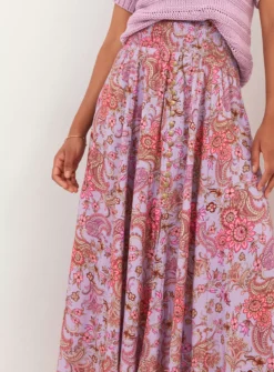 JOE BROWNS Paisley Print Shirred Maxi Skirt 16 9 JOE BROWNS Paisley Print Shirred Maxi Skirt 16 -Fit In Dress Sales tuc144404442 Purple R Z005A