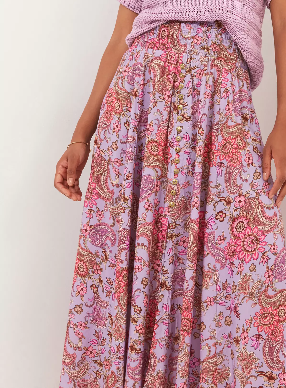 JOE BROWNS Paisley Print Shirred Maxi Skirt 16 5 JOE BROWNS Paisley Print Shirred Maxi Skirt 16 - Image 5