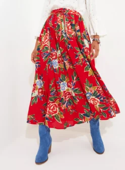 JOE BROWNS Tie Waist Floral Maxi Skirt 16