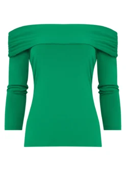 JOE BROWNS Slim Fit Bardot Jersey Top 18 8 JOE BROWNS Slim Fit Bardot Jersey Top 18 -Fit In Dress Sales tuc144408566 Green R Z002A