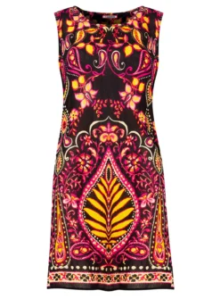 JOE BROWNS Boho Contrast Print Sleeveless Tunic 8 -Fit In Dress Sales tuc144414202 Black R Z002A
