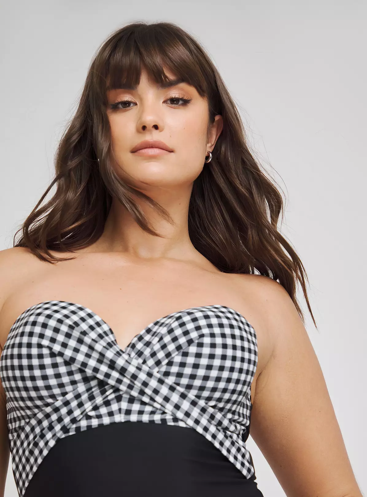 FIGLEAVES Tailor Twist Underwired Bandeau Tummy Control Swimsuit Longer Length 36E 3 FIGLEAVES Tailor Twist Underwired Bandeau Tummy Control Swimsuit Longer Length 36E - Image 3