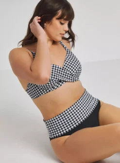 FIGLEAVES Tailor Underwired Non Pad Wrap Plunge Bikini Top 32G -Fit In Dress Sales tuc144473712 Mono R Z003A