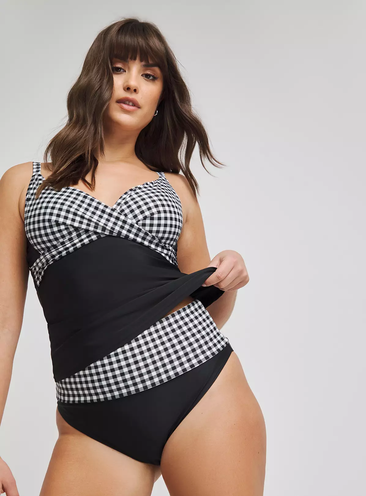 FIGLEAVES Tailor Underwired Twist Front Tummy Control Tankini Top 34E 1 FIGLEAVES Tailor Underwired Twist Front Tummy Control Tankini Top 34E