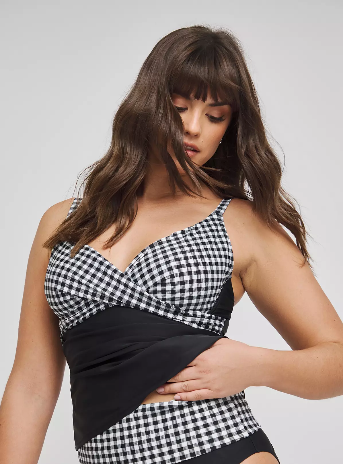 FIGLEAVES Tailor Underwired Twist Front Tummy Control Tankini Top 34E 2 FIGLEAVES Tailor Underwired Twist Front Tummy Control Tankini Top 34E - Image 2