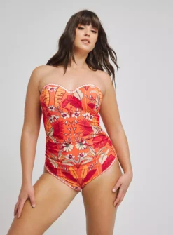 FIGLEAVES Frida Underwired Bandeau Swimsuit Regular Length 40G