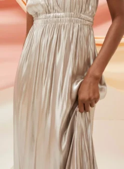 FATFACE Mimosa Metallic Maxi Dress 8 -Fit In Dress Sales tuc144503951 Silver R Z005A