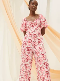 FATFACE Rose Floral Tile Jumpsuit 20 10 FATFACE Rose Floral Tile Jumpsuit 20 -Fit In Dress Sales tuc144504283 Ivory R Z006A
