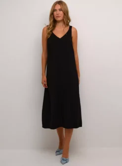 KAFFE Nora Sleeveless V Neck Midi Dress 8