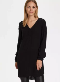 KAFFE Amber V Neck Long Sleeve Tunic 18 11 KAFFE Amber V Neck Long Sleeve Tunic 18 -Fit In Dress Sales tuc144626061 Black R Z001A 1