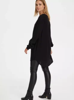 KAFFE Amber V Neck Long Sleeve Tunic 18 8 KAFFE Amber V Neck Long Sleeve Tunic 18 -Fit In Dress Sales tuc144626061 Black R Z002A 1