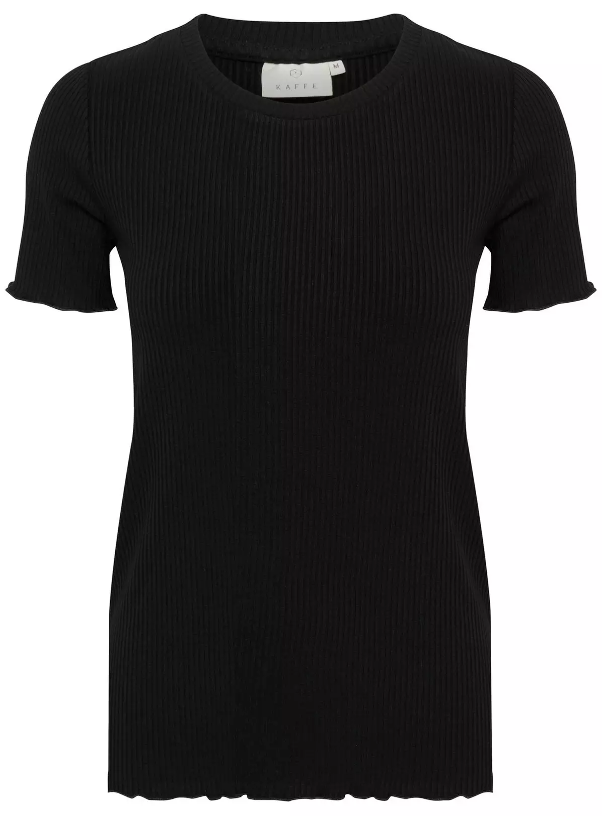 KAFFE Drew Short Sleeve Rib T Shirt Black XS 5 KAFFE Drew Short Sleeve Rib T Shirt Black XS - Image 5