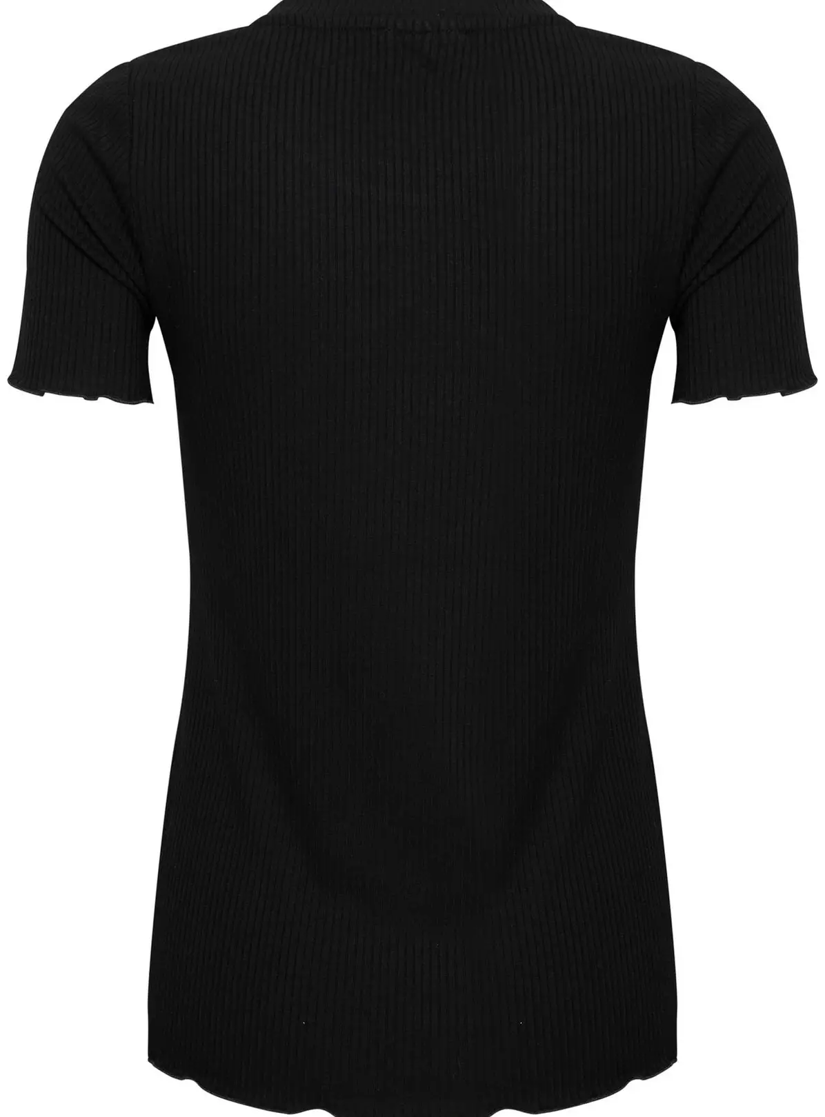 KAFFE Drew Short Sleeve Rib T Shirt Black XS 1 KAFFE Drew Short Sleeve Rib T Shirt Black XS