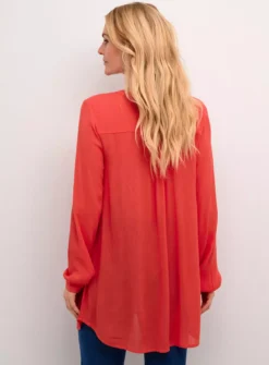 KAFFE Amber Long Sleeve And V Neck Tunic 18 -Fit In Dress Sales tuc144635945 Red R Z002A