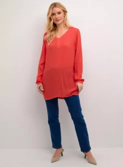KAFFE Amber Long Sleeve And V Neck Tunic 10