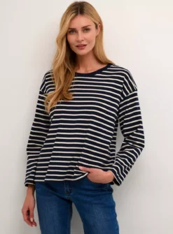 KAFFE Kawinny Long Sleeve T Shirt Blue XL -Fit In Dress Sales tuc144638783 Blue R Z001A 1
